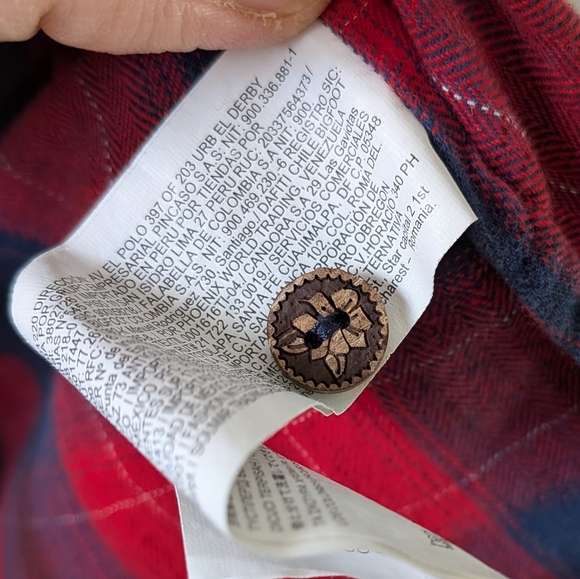 Desigual Women's Red Blue Plaid Button Up Shirt Embroidered Butterfly Floral - Picture 6 of 8